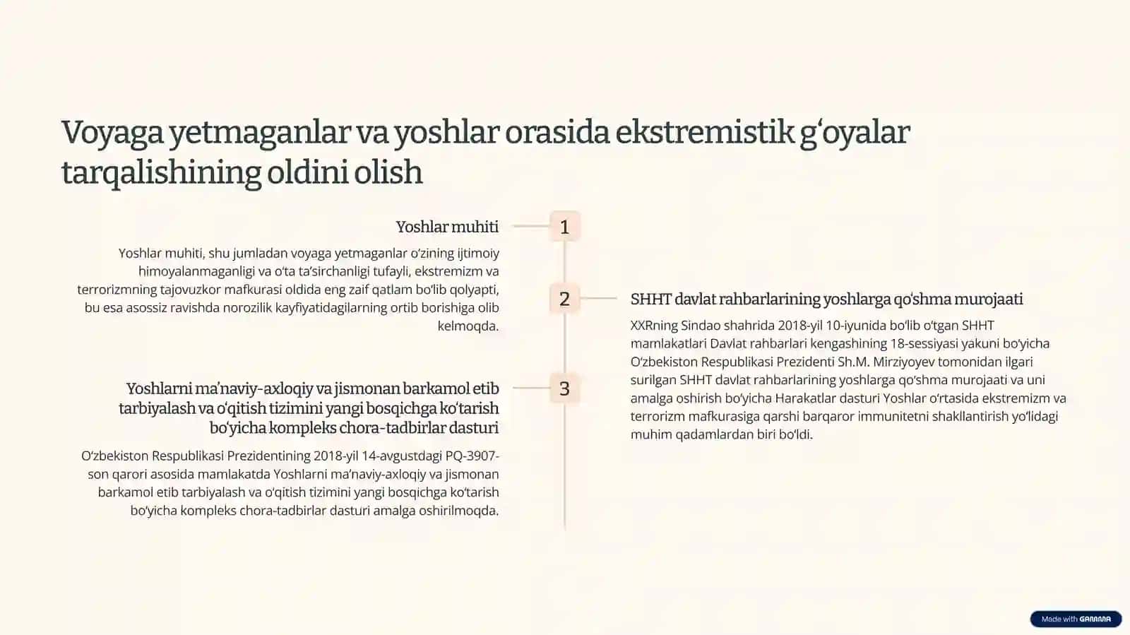 O‘zbekiston Respublikasining ekstremizm va terrorizmga qarshi kurashish bo‘yicha Milliy strategiyasi 4
