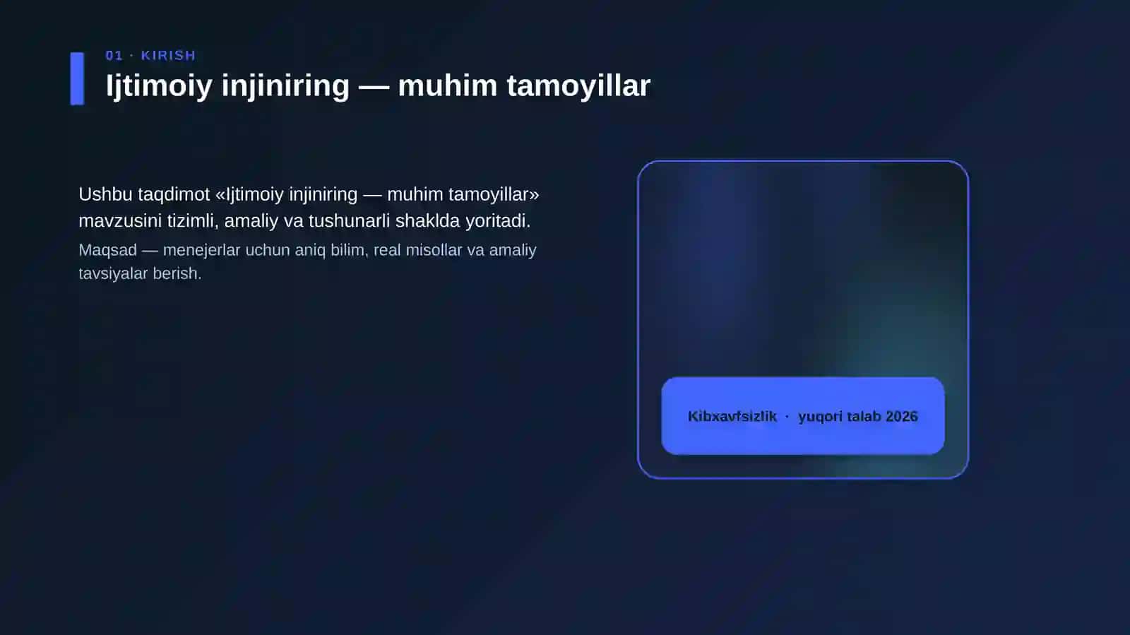 Ijtimoiy injiniring — muhim tamoyillar 4
