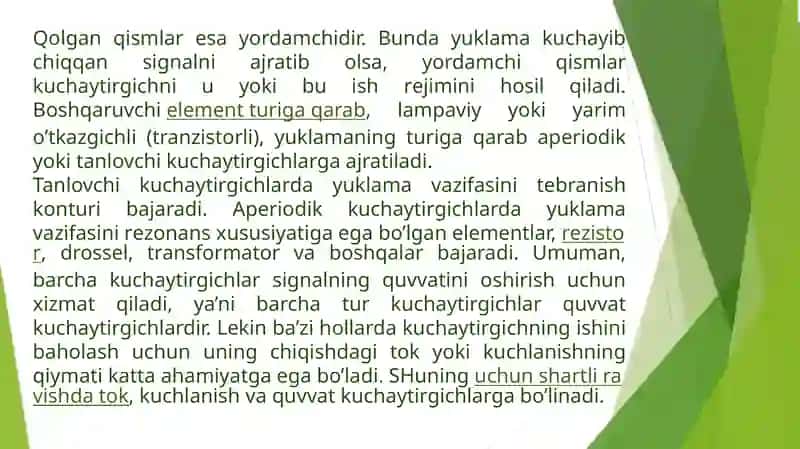 Kuchaytirgich(texnikada) 4