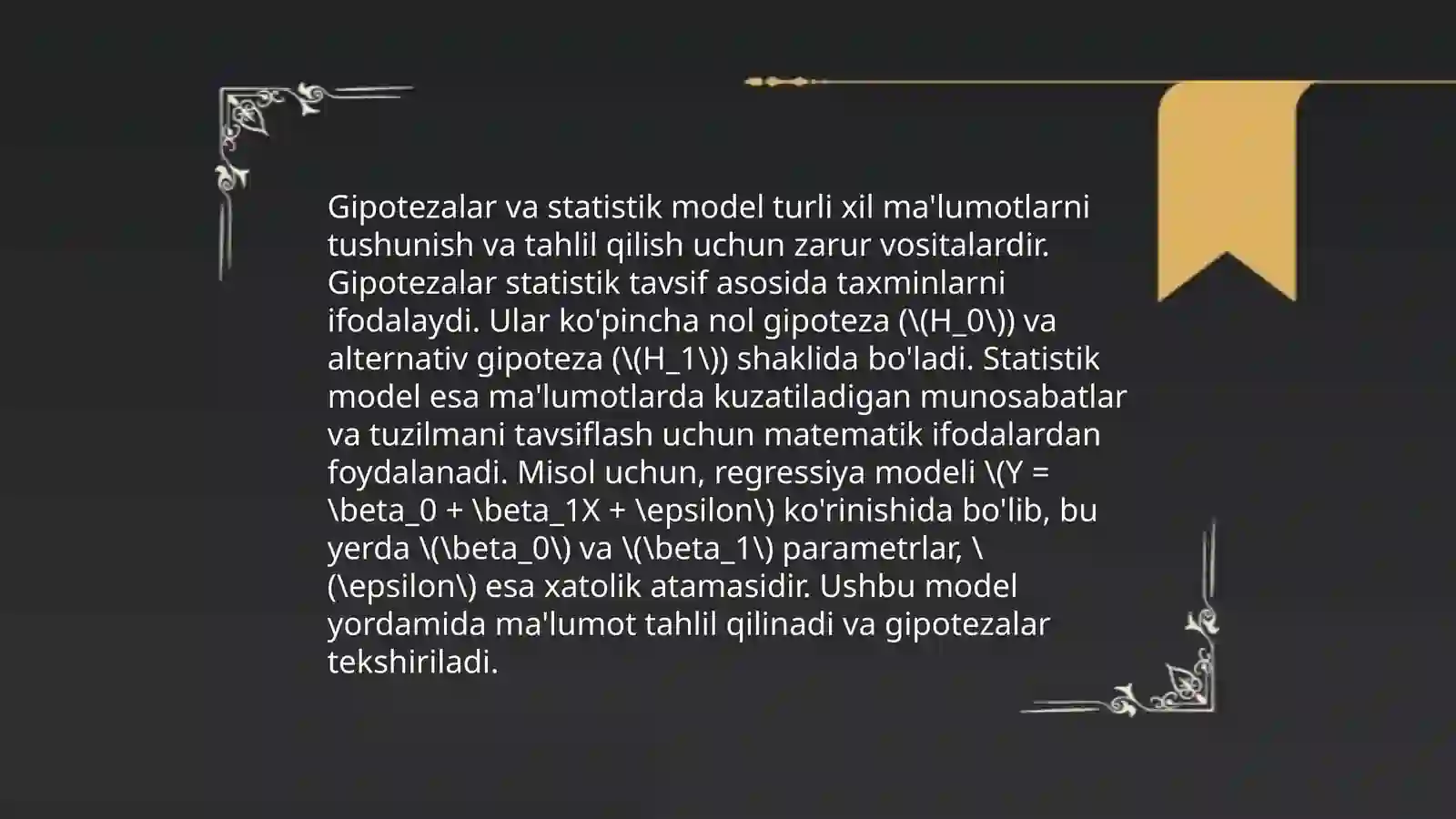 Gipotezalarni tekshirish 4