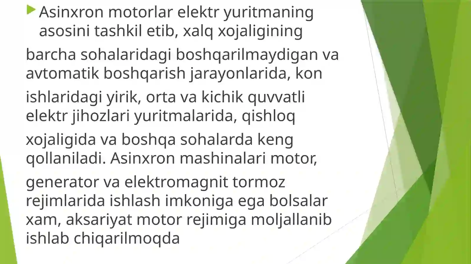 Asinxron generatorlar 4