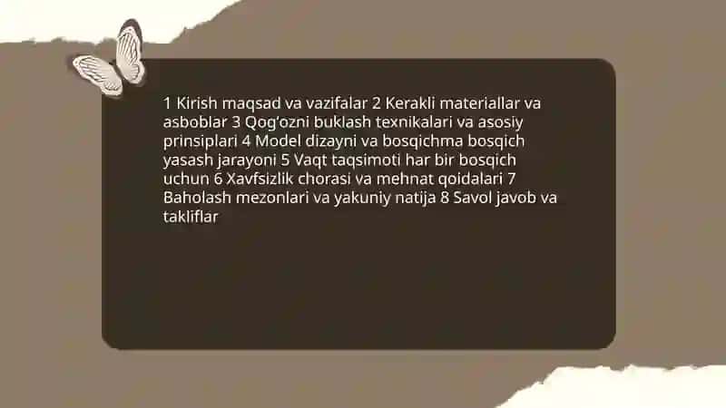 Qogʻozni buklash orqali poyga avtomobili modelini yasash boʻyicha taqdimot tayyorlash 4