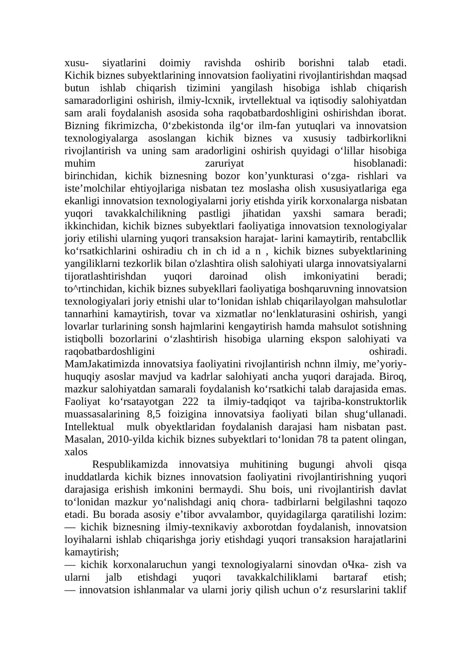 O‘zbekistonda kichik biznes va tadbirkorlikni rivojlantirish istiqbollari 4