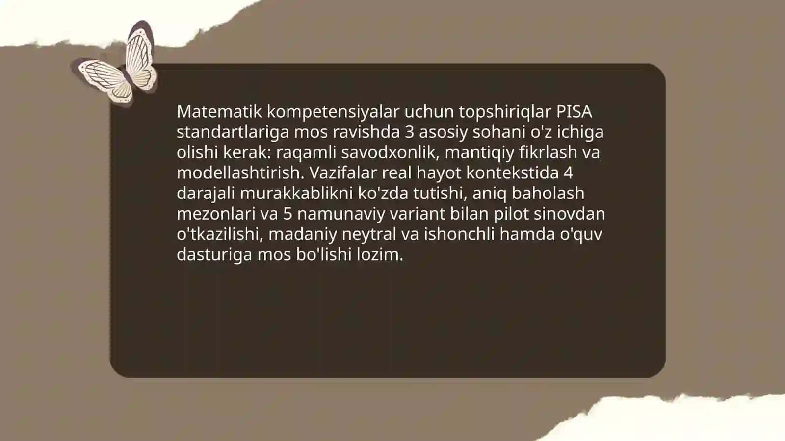 PISAga doir topshiriqlar tuzish 4