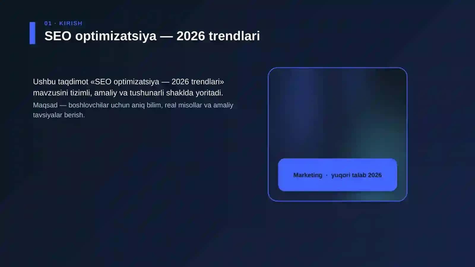 SEO optimizatsiya — 2026 trendlari 4
