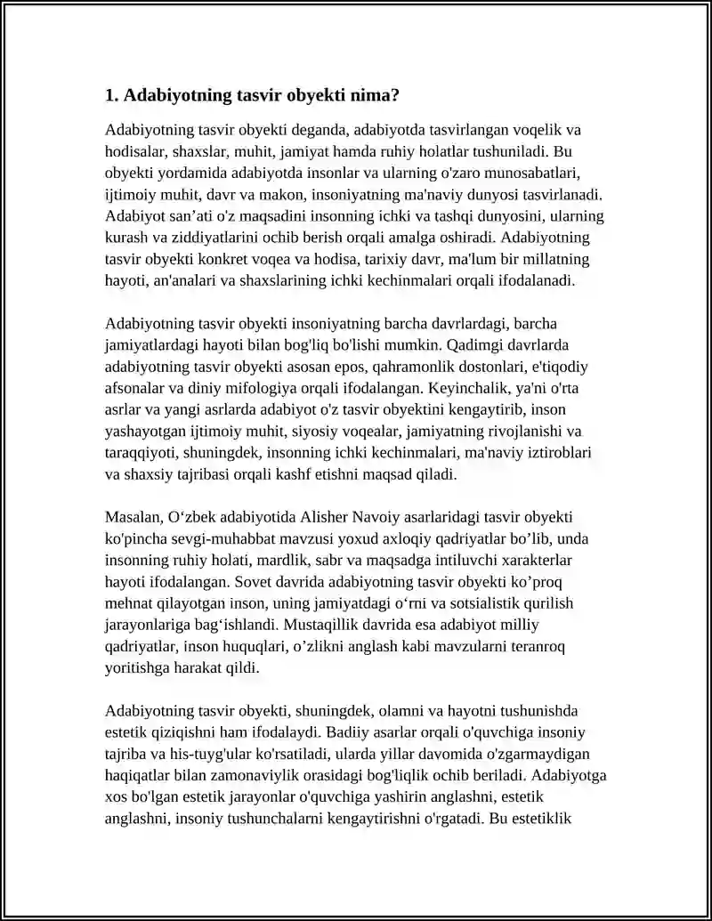 ADABIYOTNING TASVIR OBYEKTI VA PREDMETI 4