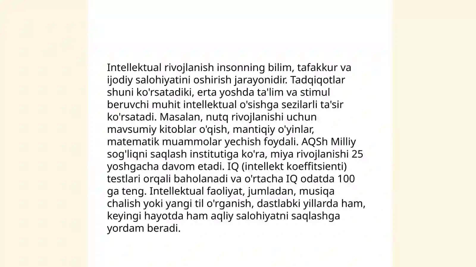 Tafakkur va intellektual qobiliyatlar 4