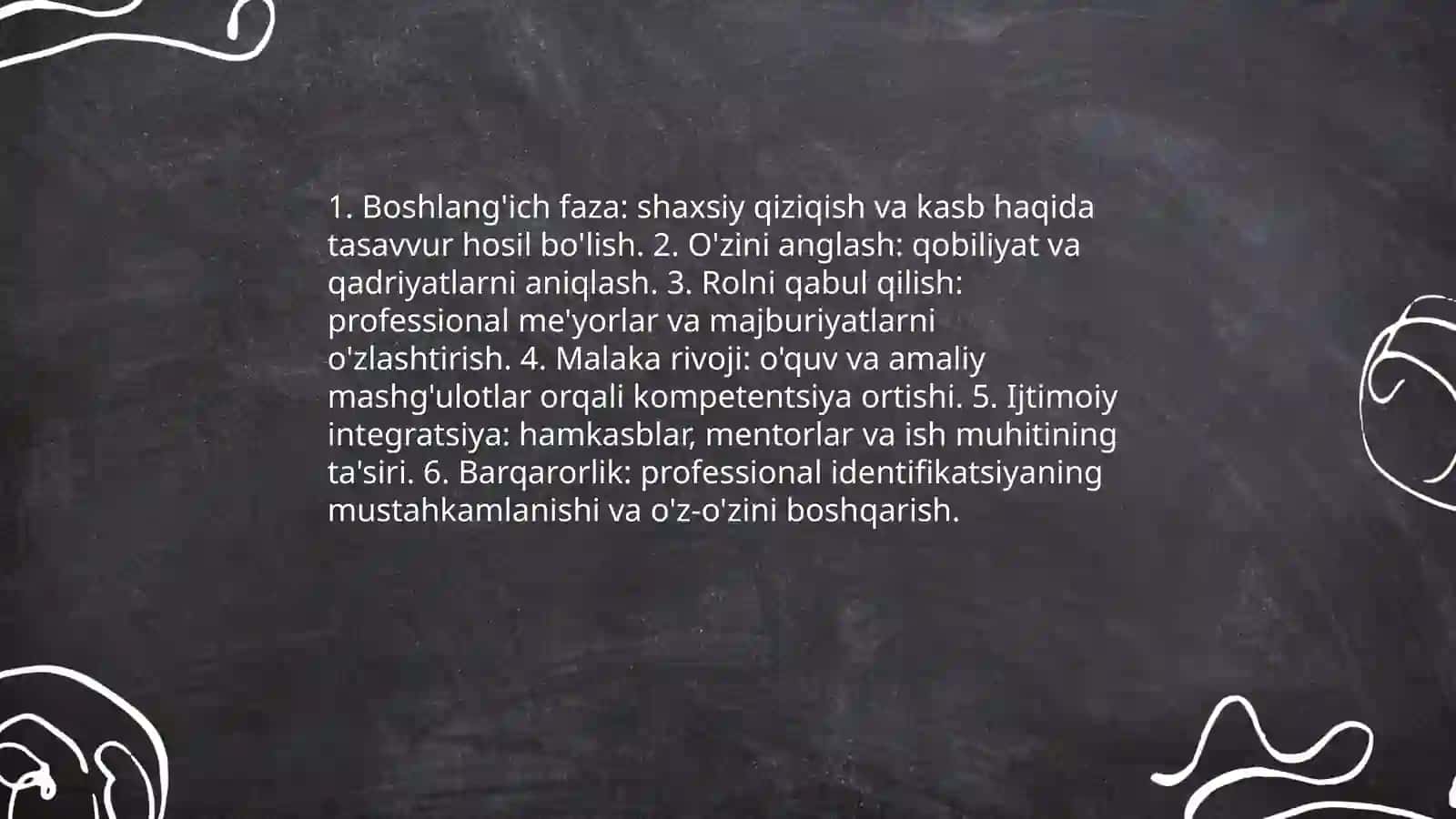 Kasbiy sifatlar va indentifikatsiya 4