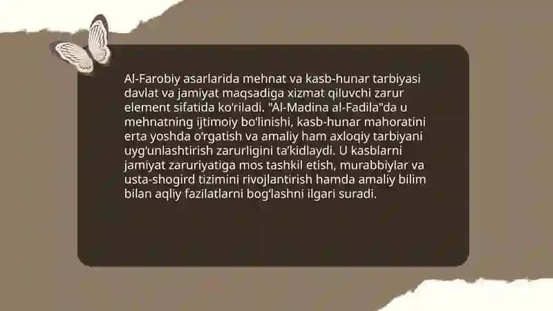 Sharq mutafakkirlarining asarlarida mehnat tarbiyasi haqida 4