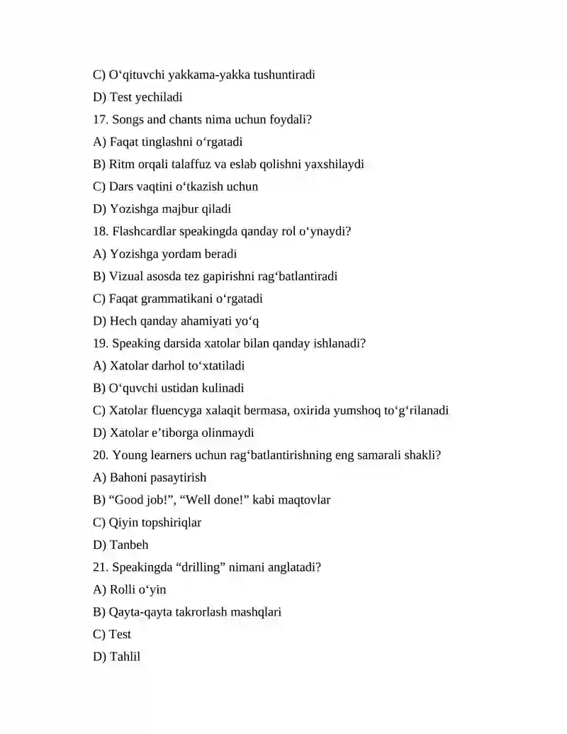 “Teaching Speaking to Young Learners” 4
