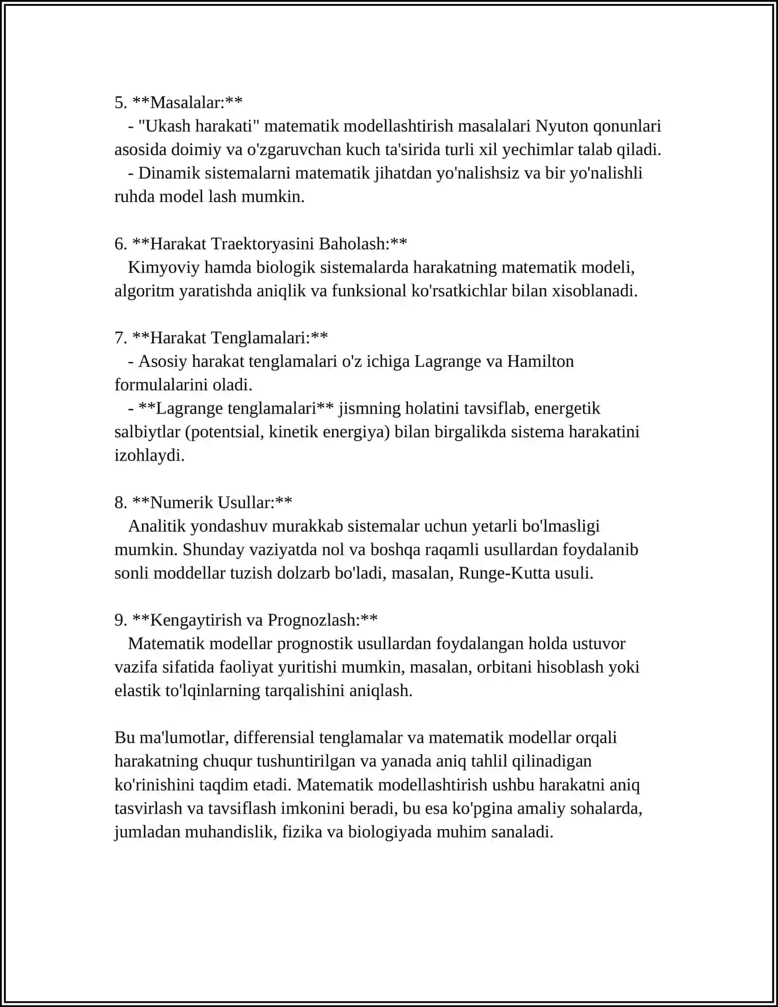 ANIMATSION FILMLARDA HARAKAT VA OBYEKTLAR DEFORMATSIYASIDA INTEGRAL HISOB TATBIQLARI 4