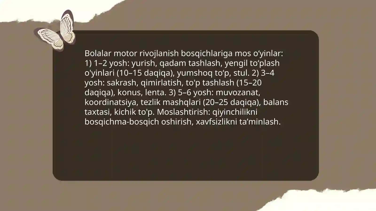 Yosh toifasiga mos boʻlgan harakatli oʻyinlarni tanlash 4