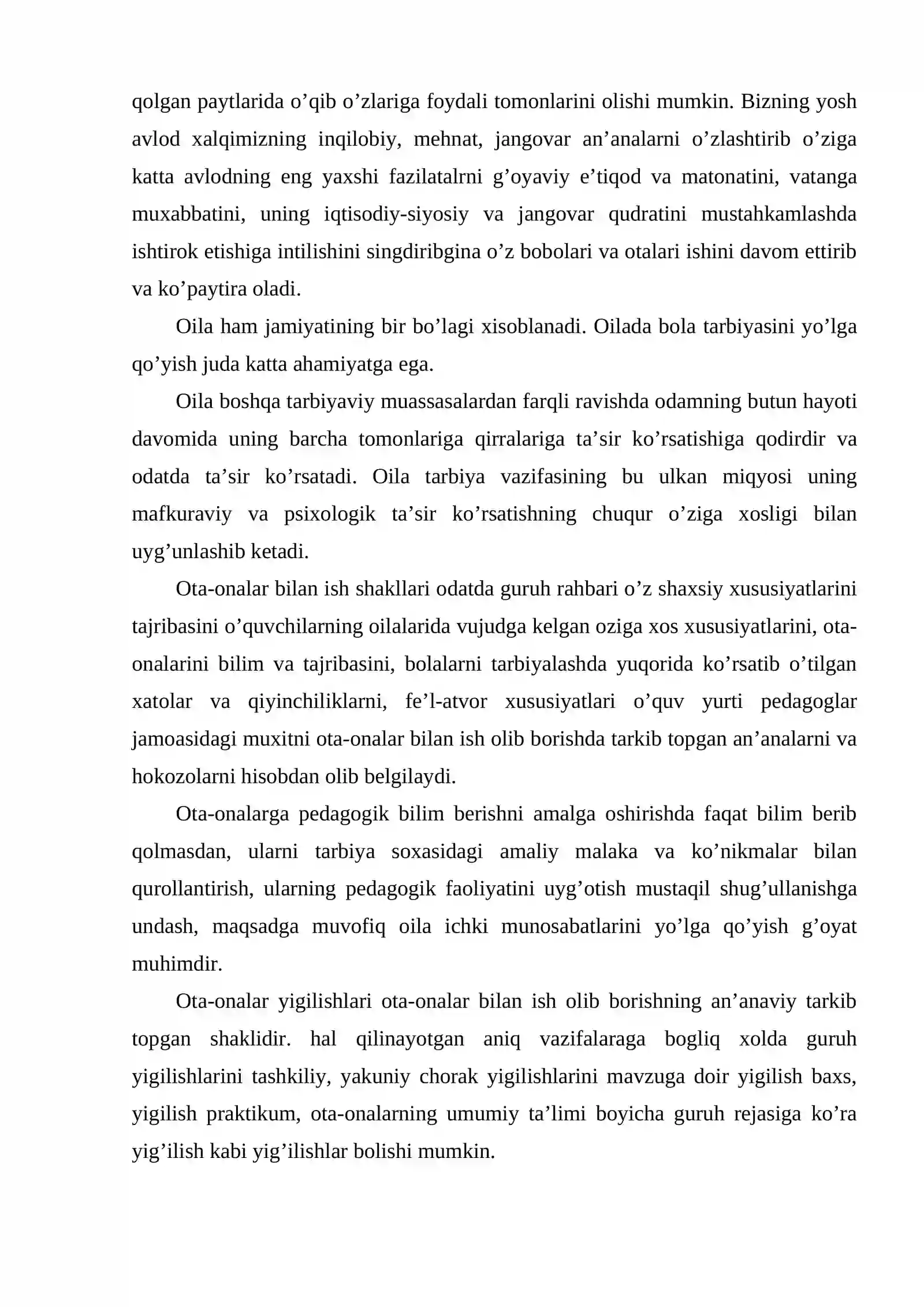 Tarbiyaviy ishlarni tashkil etish metodikasi kursi 4