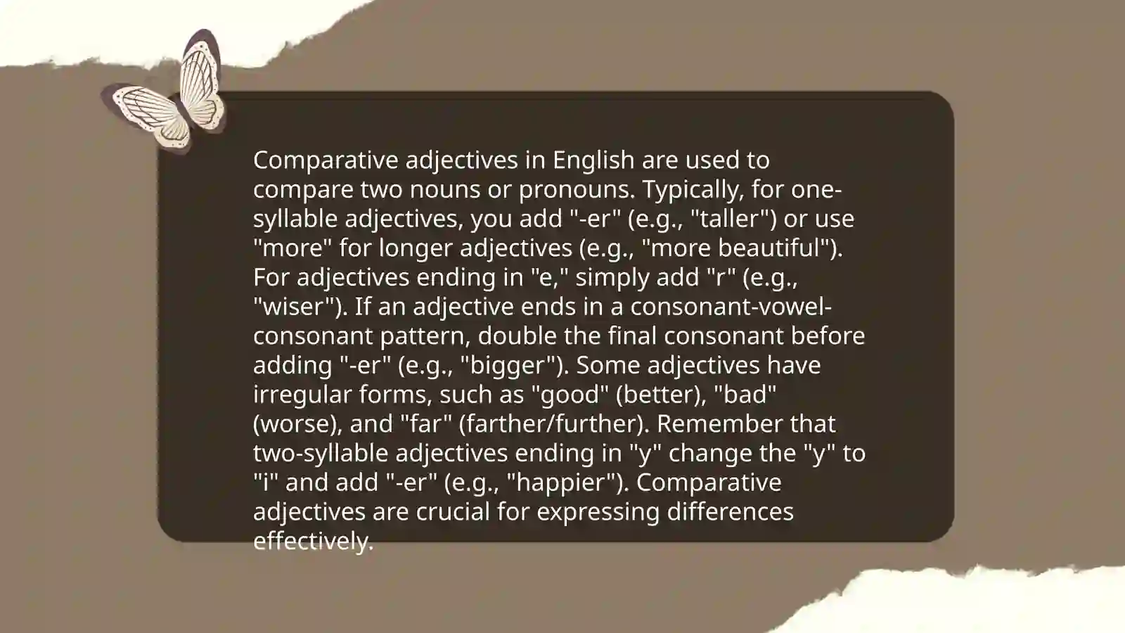 Adjectives |Adverbs |Comparisons 4
