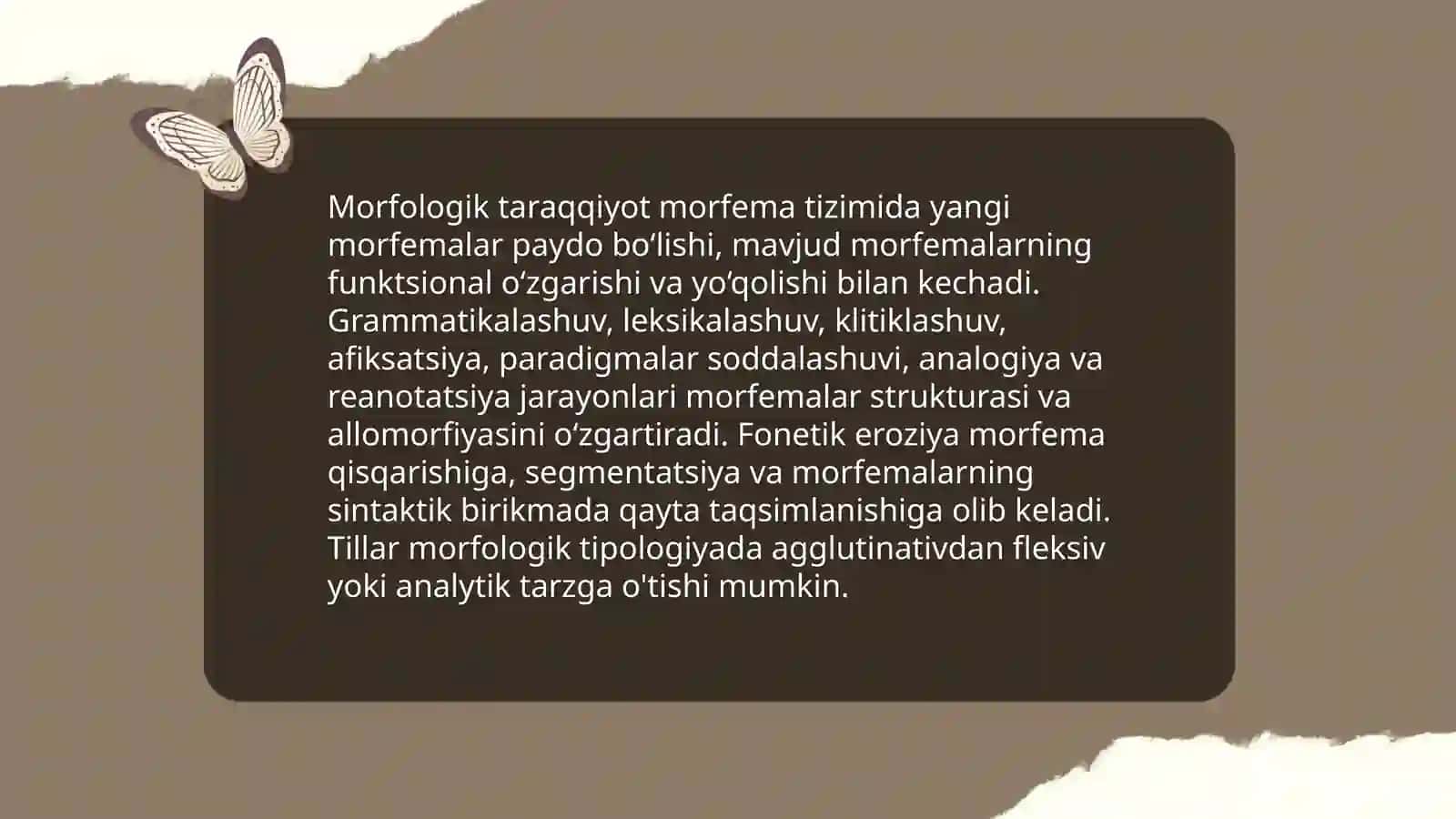 Tilning taraqqiyot qonuniyatlari. Dunyo tillari tavsifi va tasnifi 4