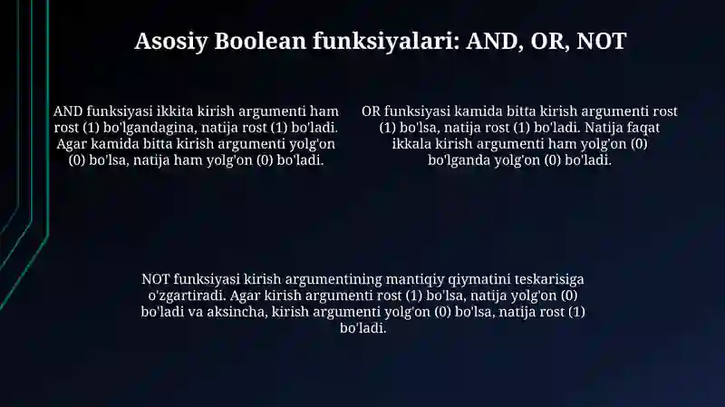 Boolean funksiyalari va elementar bulfunksiyalari 4
