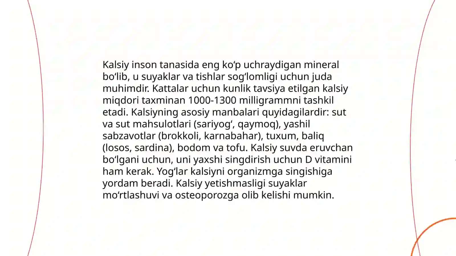 Kalsiyning suyaklar uchun ahamiyati 4