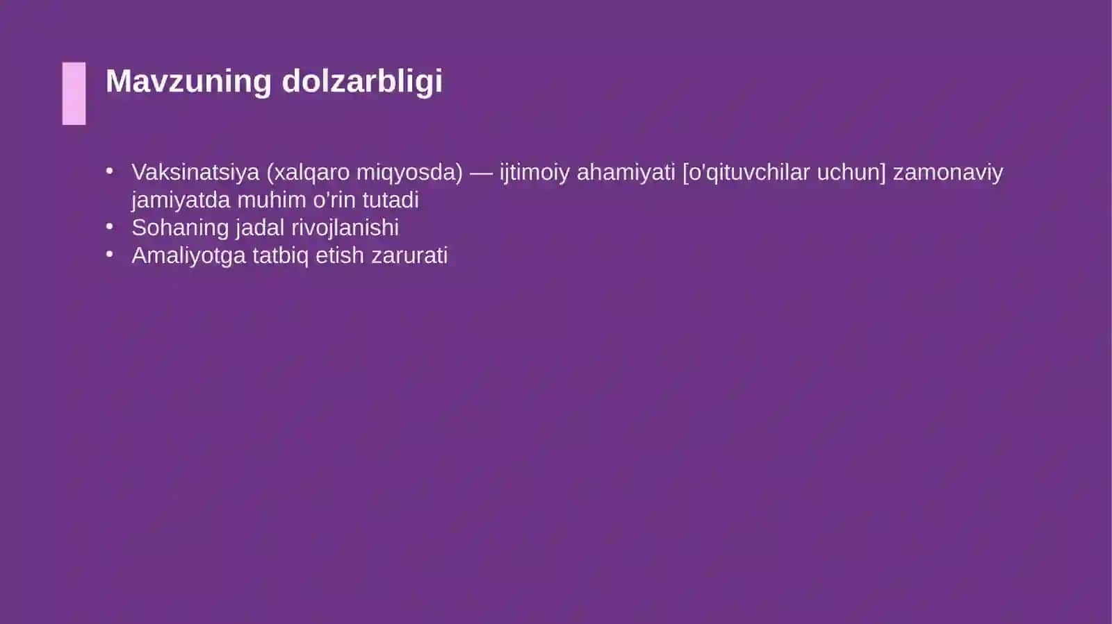 Vaksinatsiya (xalqaro miqyosda) — ijtimoiy ahamiyati [o'qituvchilar uchun] 4