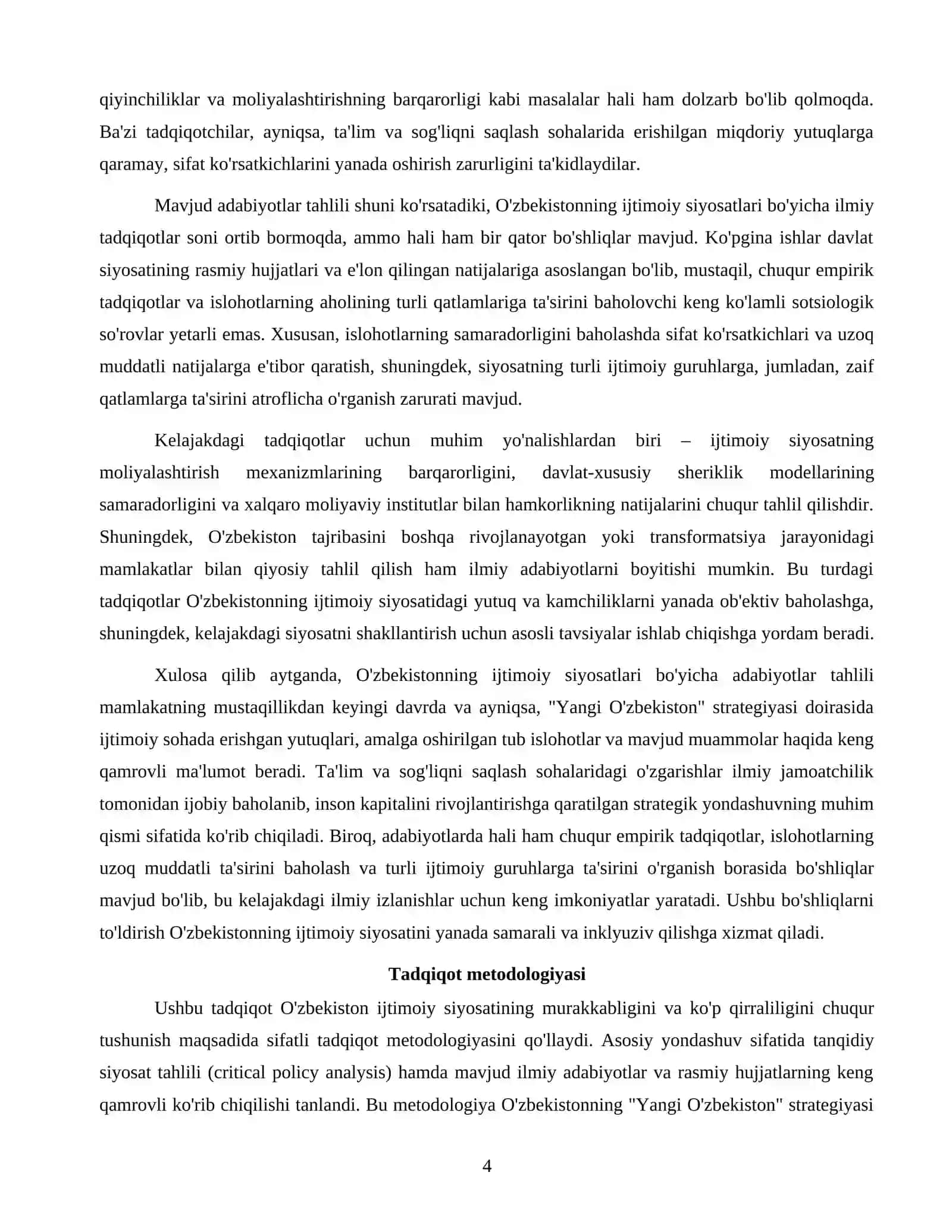 O'zbekiston ijtimoiy siyosatlari 4