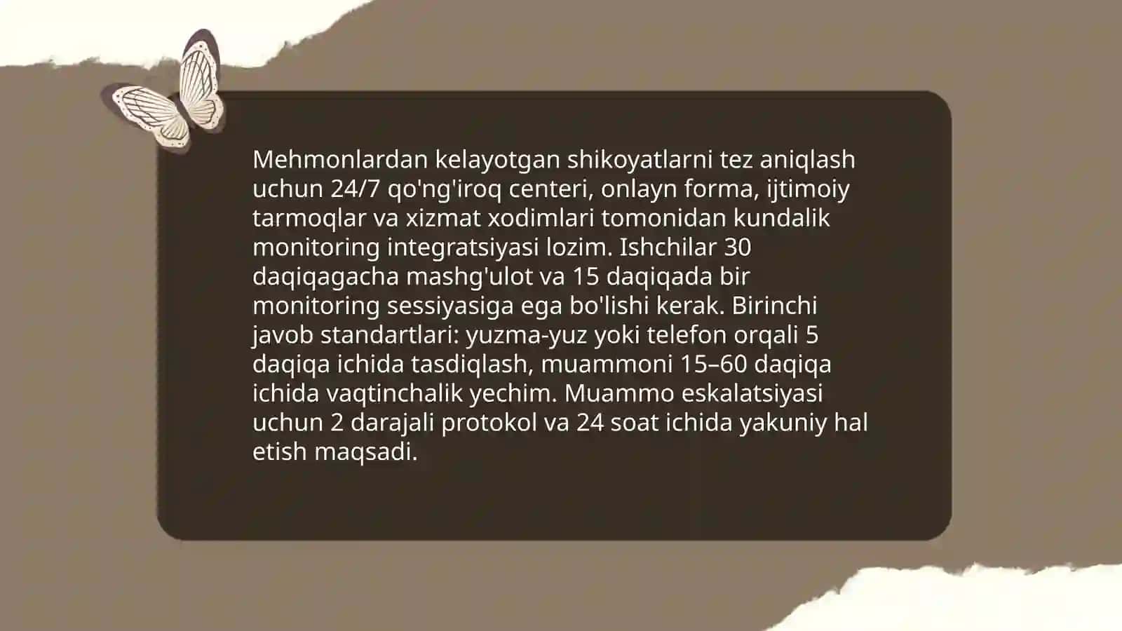 Mehmonxonalarda mehmonlar shikoyatini samarali hal qilish usullari 4