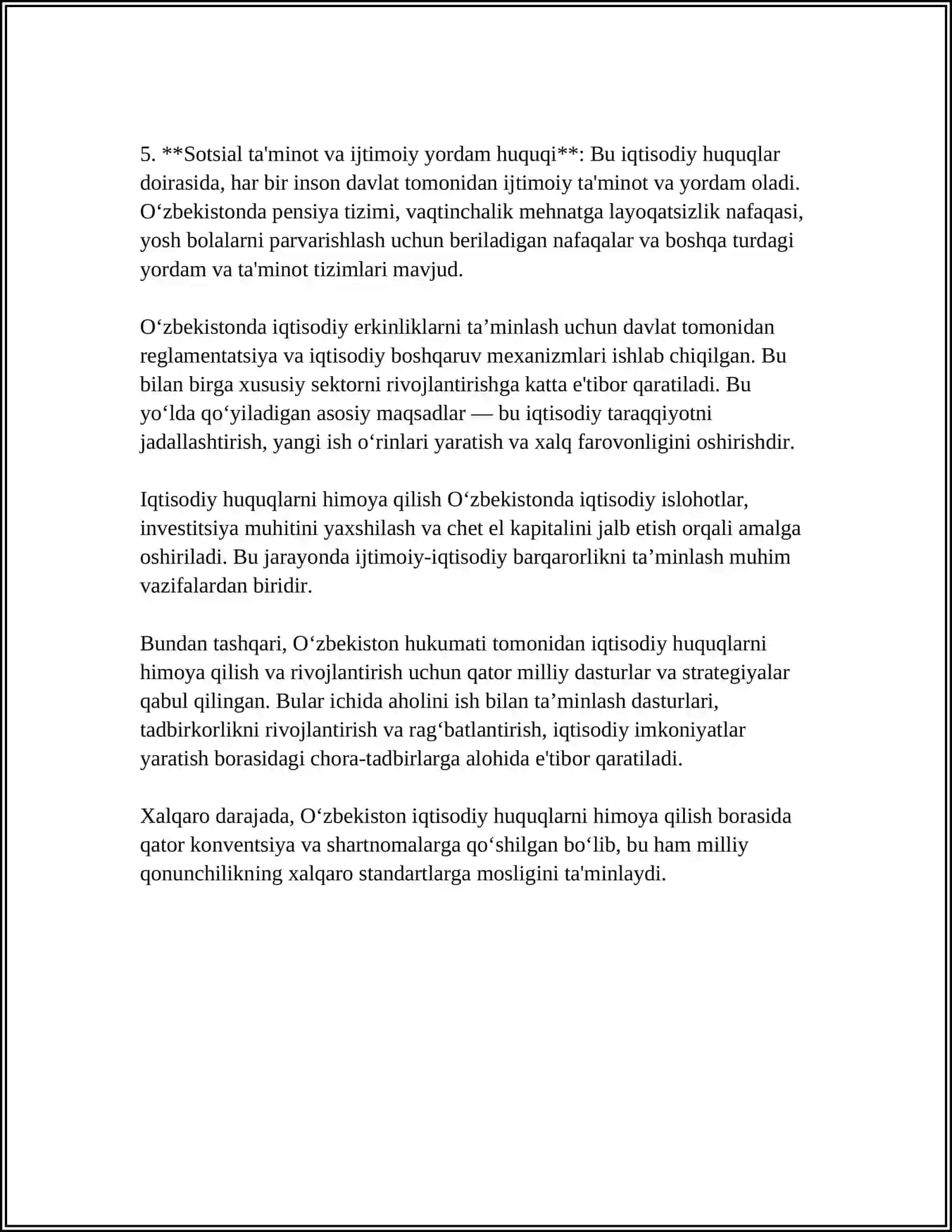 Iqtisodiy huquqlar va erkinliklar 4