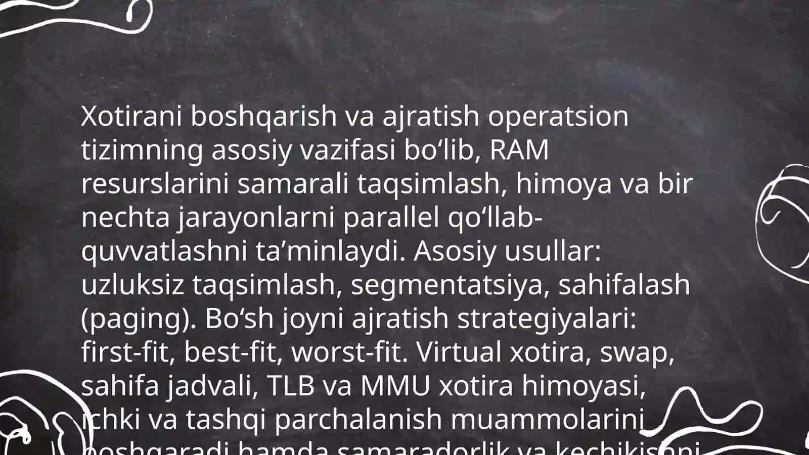 Operatsion tizimlarning vazifalari 4