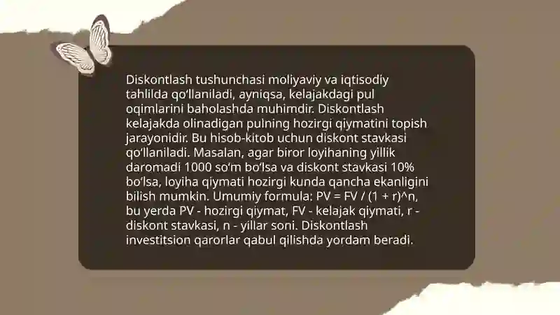 Pulning vaqt boʻyicha qiymati nazariyasi 4