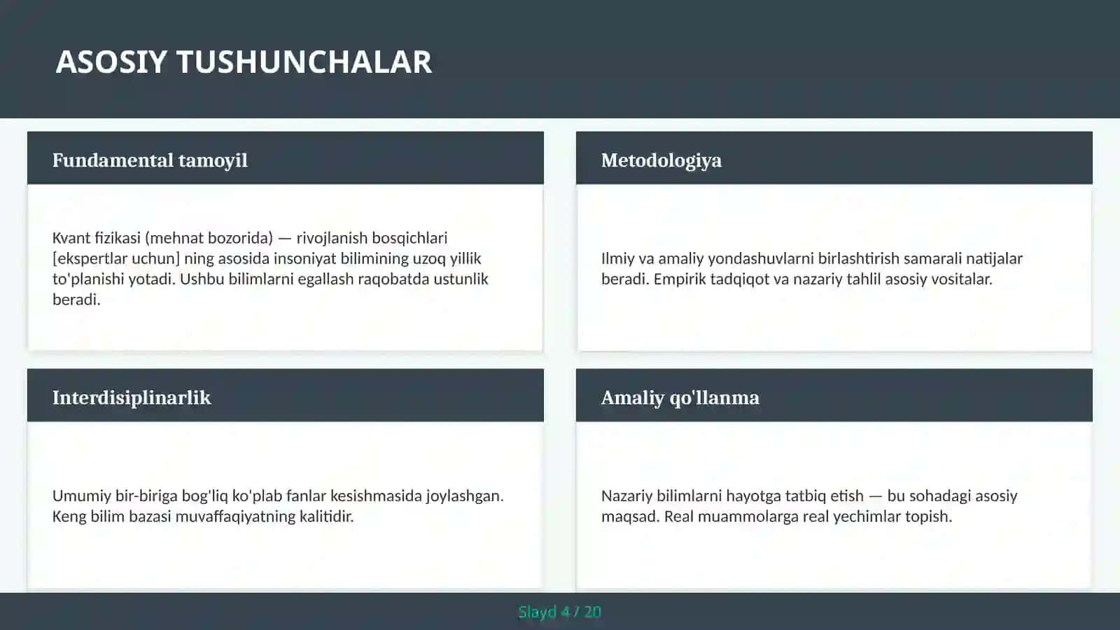 Kvant fizikasi (mehnat bozorida) — rivojlanish bosqichlari [ekspertlar uchun] 4
