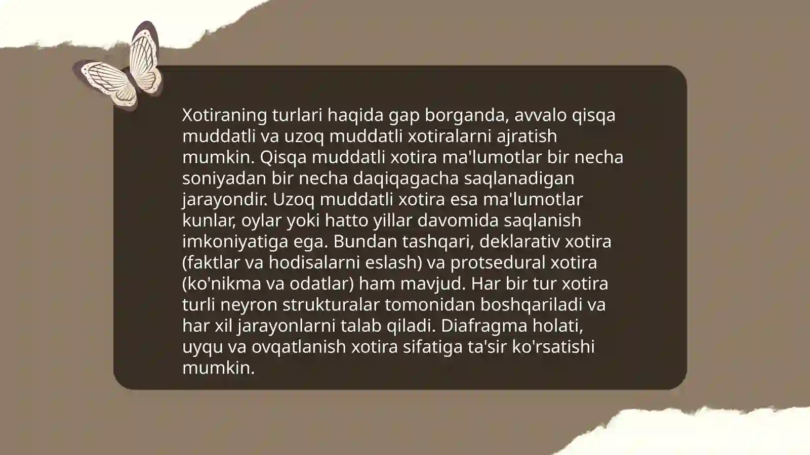 Xotira xaqida tushuncha va uning nerv fiziologik asosi 4