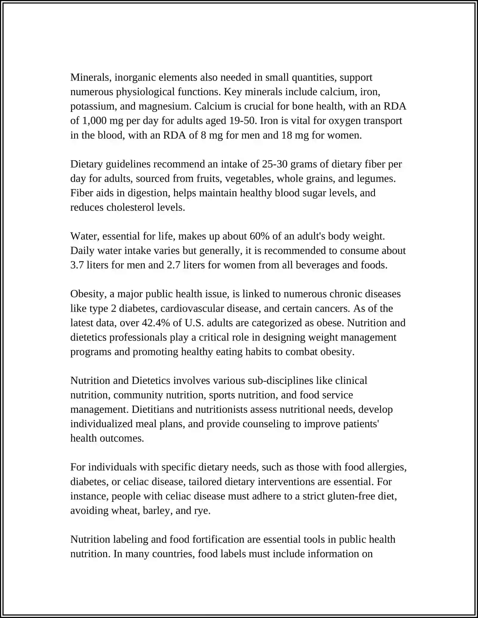 Nutrition and Dietetics Overview 4