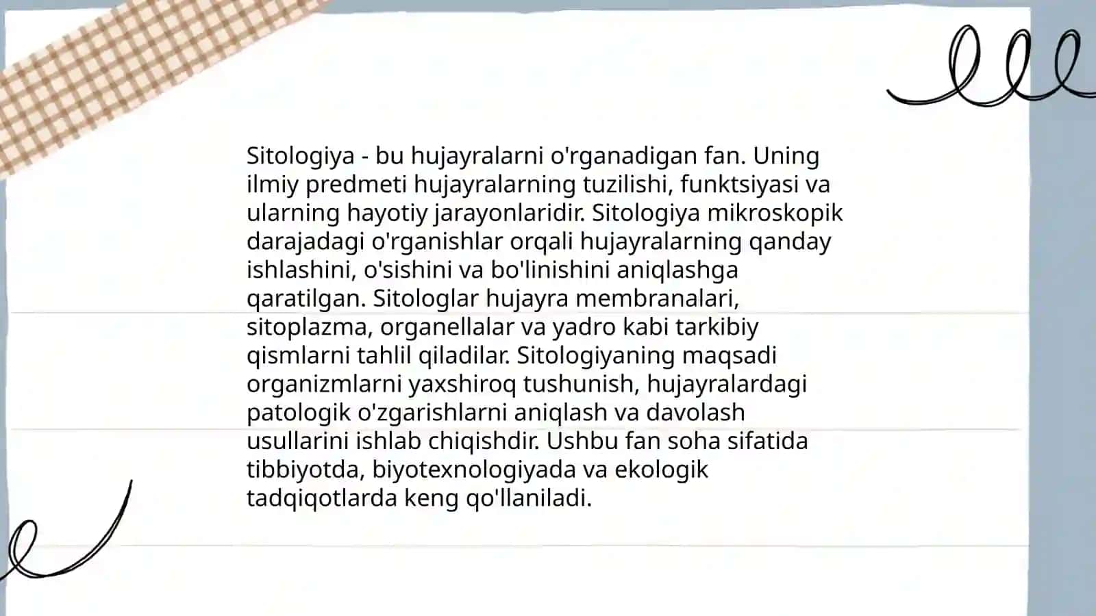 Sitologiya.Optik asboblarni tibbiyotda qoʻllanilishi.Viruslar.Prokariotlar 4