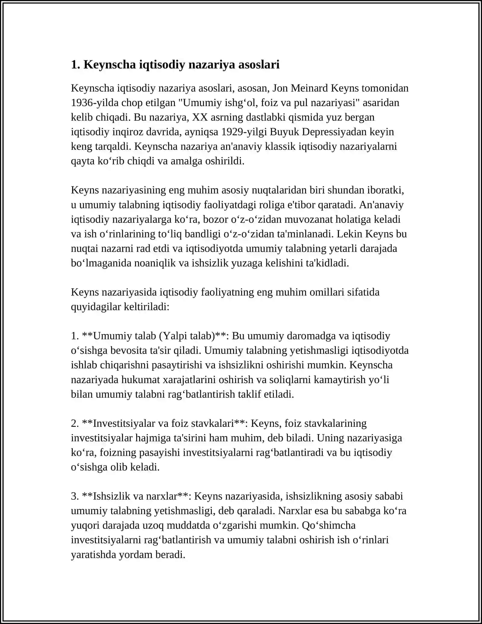 IQTISODIYOTNI TARTIBGA SOLISHNING KEYNSCHA DASTURI 4