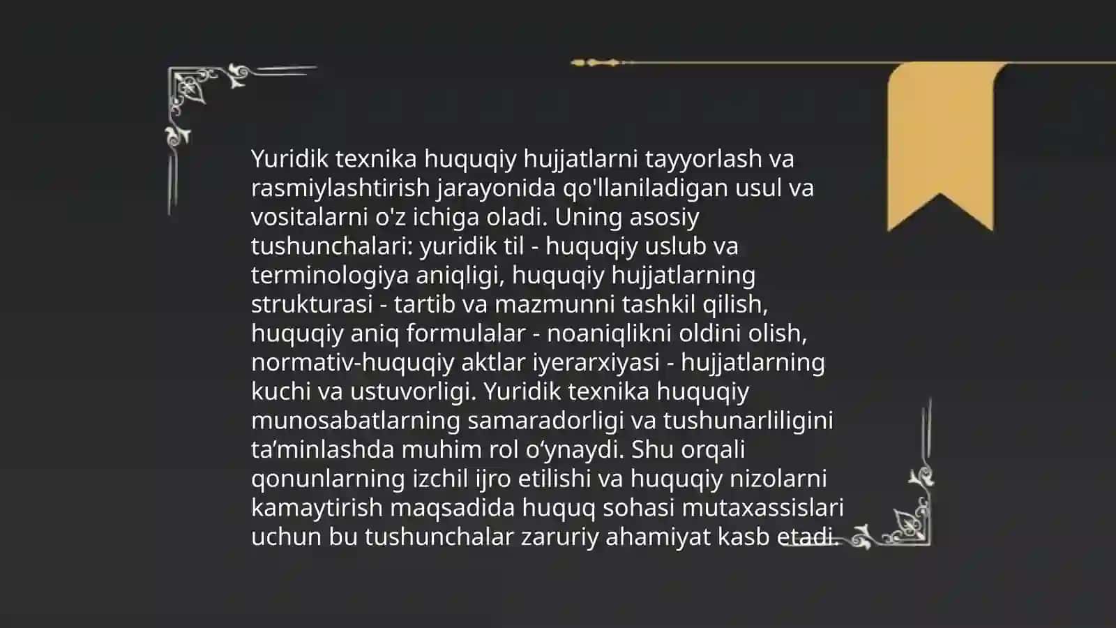 Huquqni qoʻllash hujjatlarining yuridik texnikasi 4