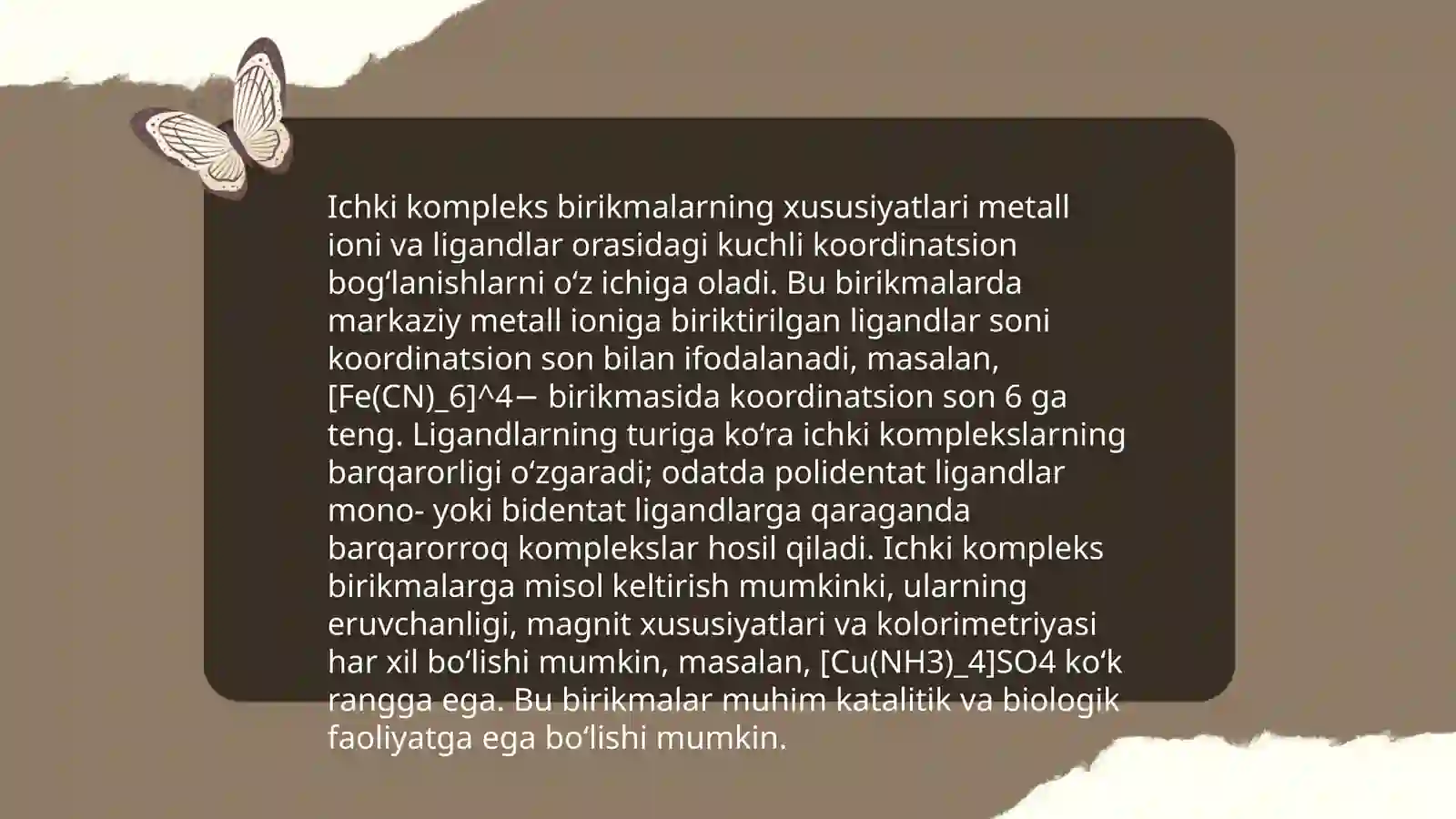 Ichki kompleks birikmalar 4