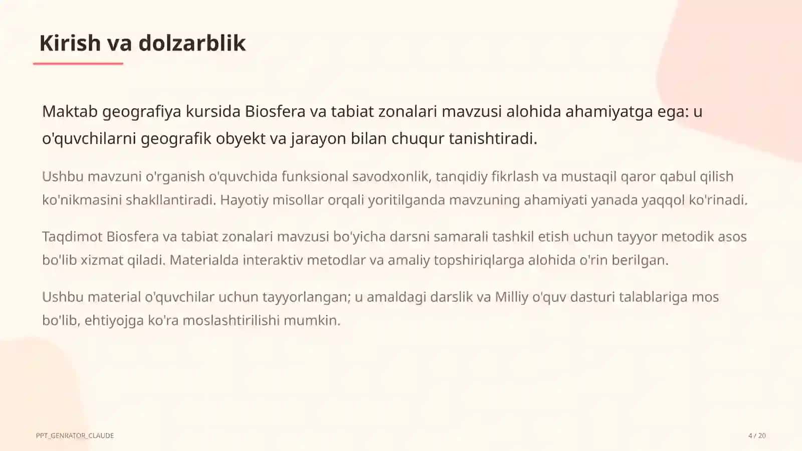 Biosfera va tabiat zonalari (6-sinf) 4