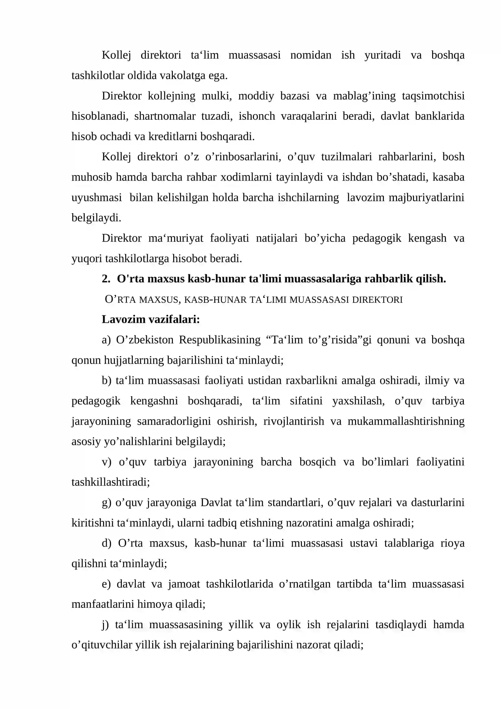 O'rta maxsus, kasb-hunar ta'limi muassasalarini boshqarish 4