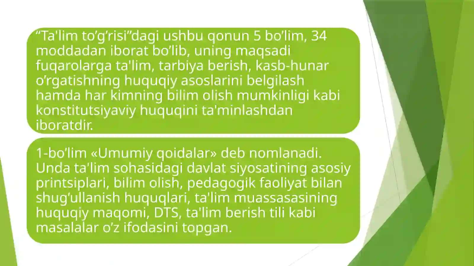 Ta'lim tog'risidagi qonun 4