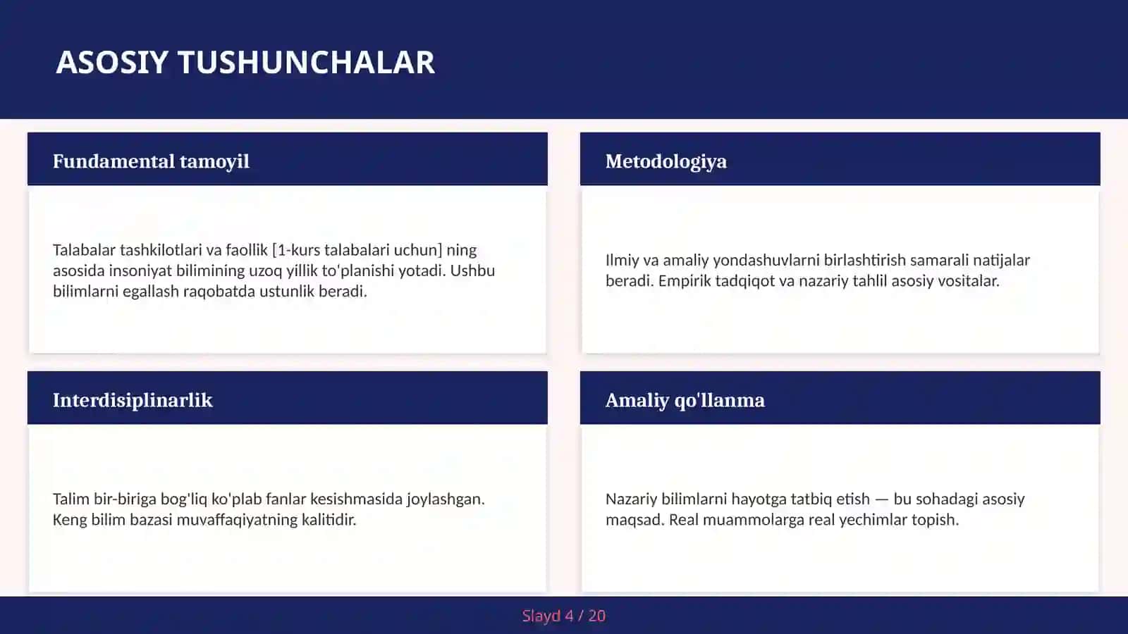 Talabalar tashkilotlari va faollik [1-kurs talabalari uchun] 4