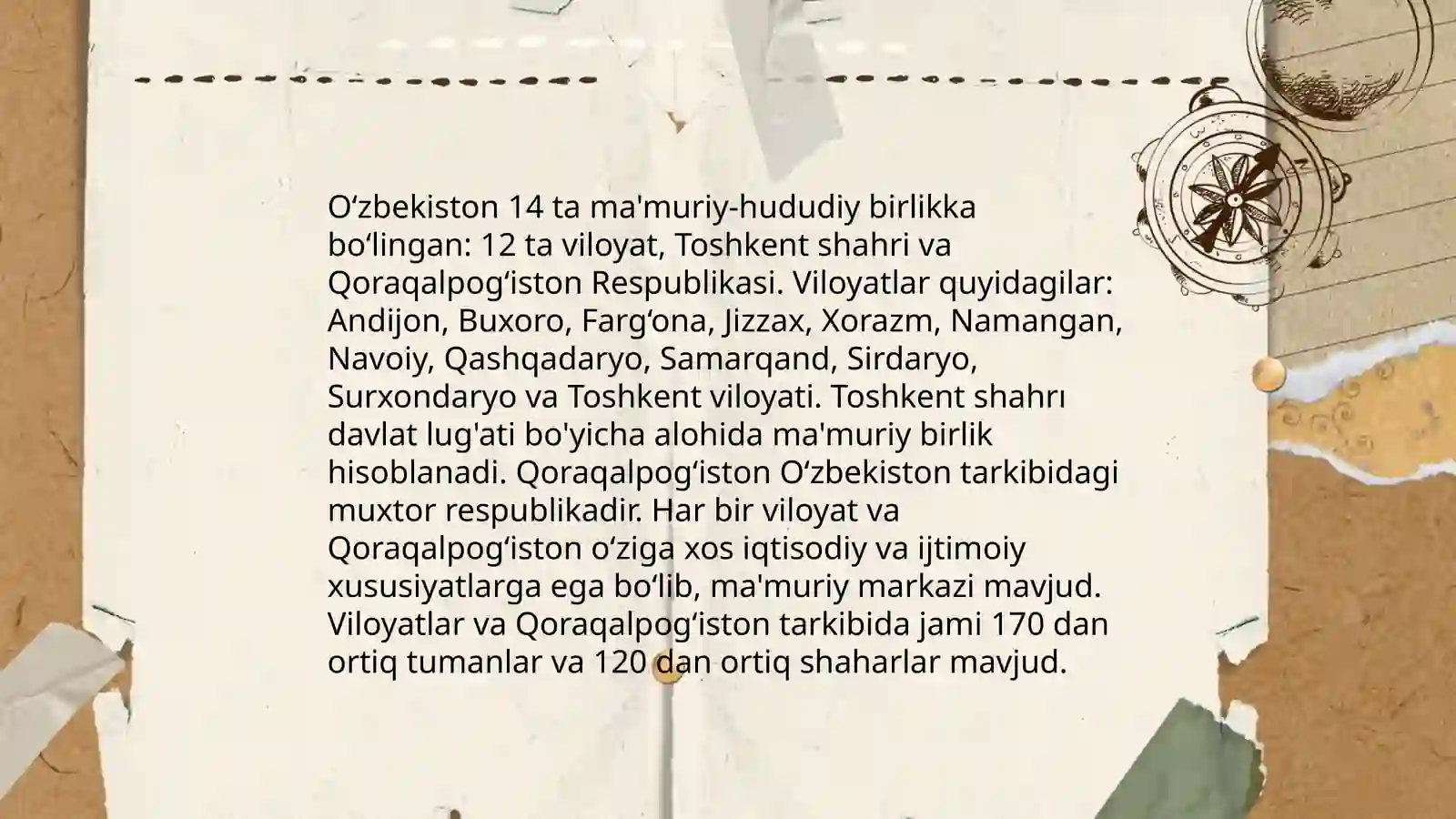 O'zbekiston Respublikasida viloyatlar tarixi 4