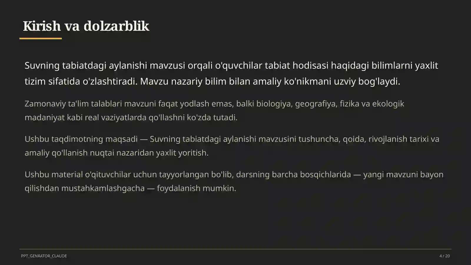 Suvning tabiatdagi aylanishi (2-sinf) 2