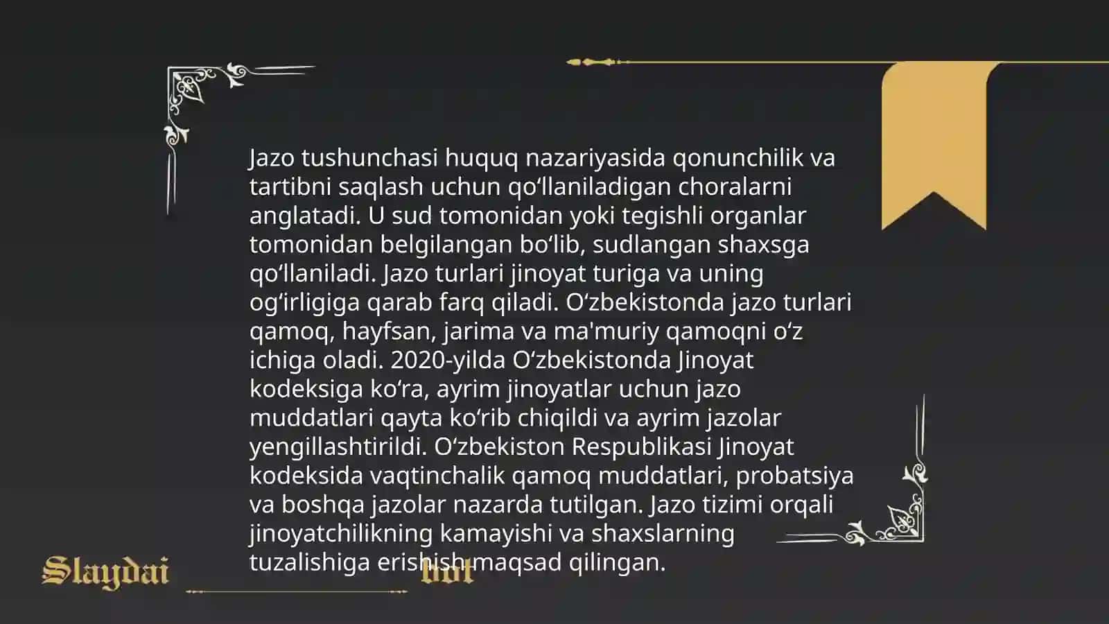 Jinoyat huquqida jazo tushunchasi va maqsadi 4
