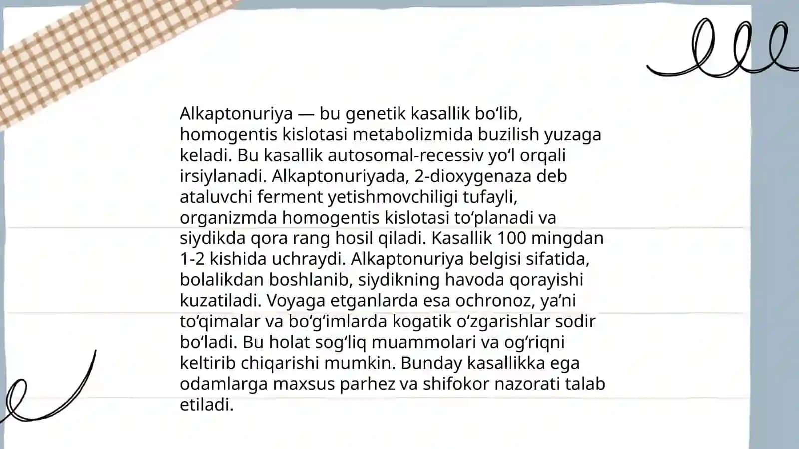 Aminokislotalar almashinuvining irsiy buzilishlari 4