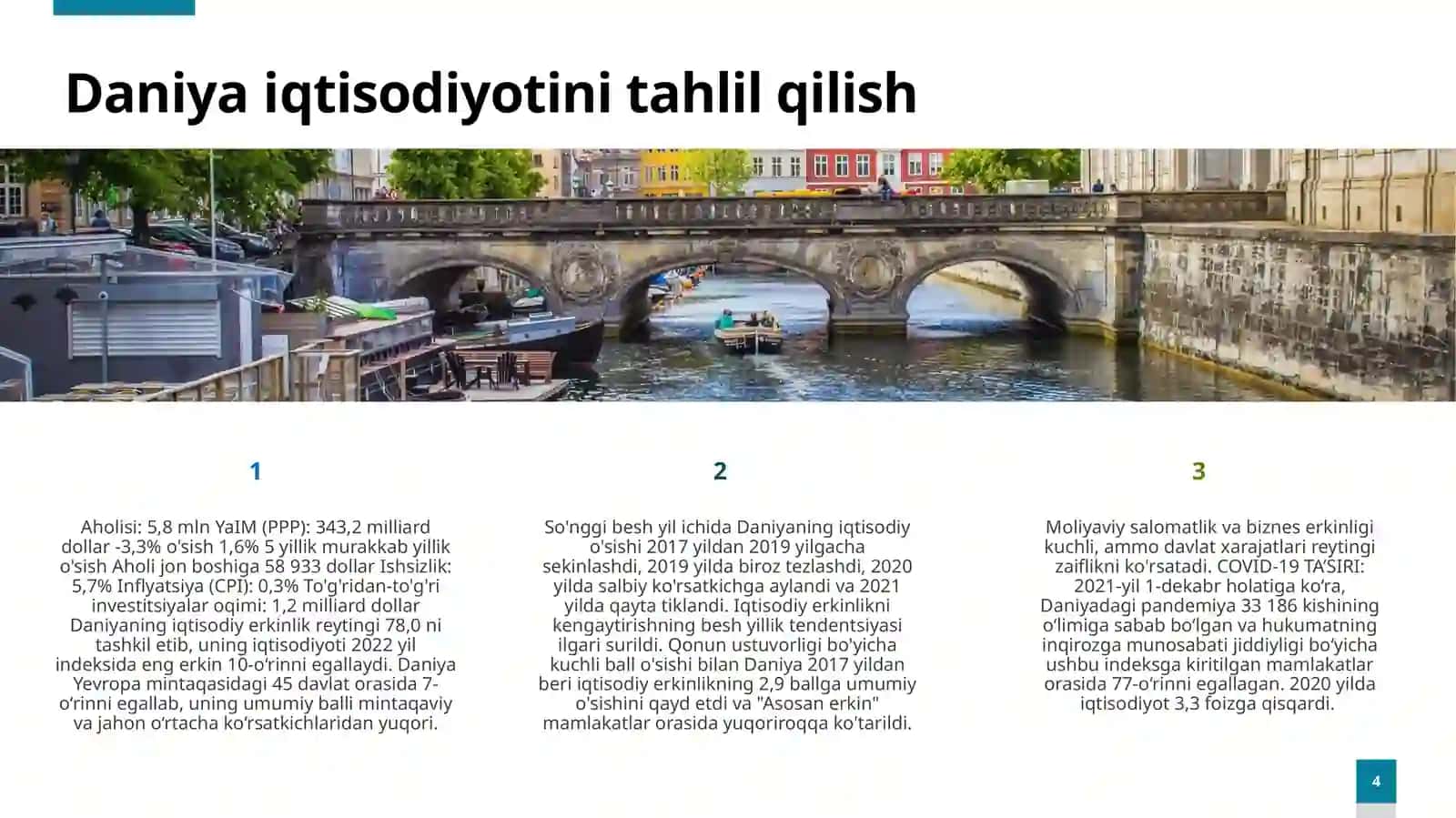 Daniya iqtisodiyotini tahlil qilish 4