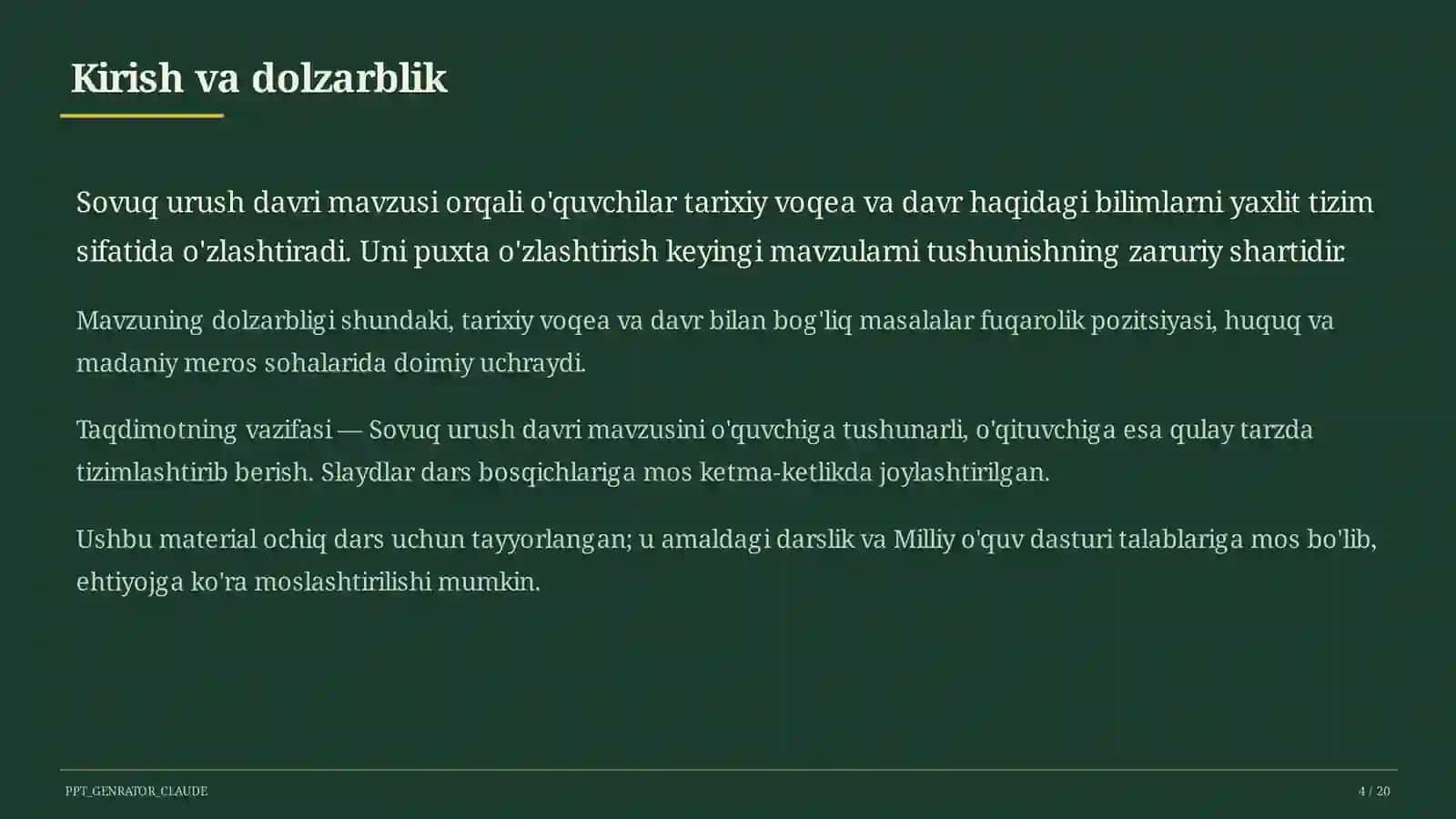 Sovuq urush davri (10-sinf) 1