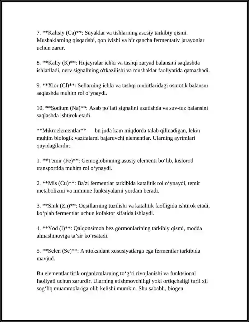 BIOGEN ELEMENTLAR 4