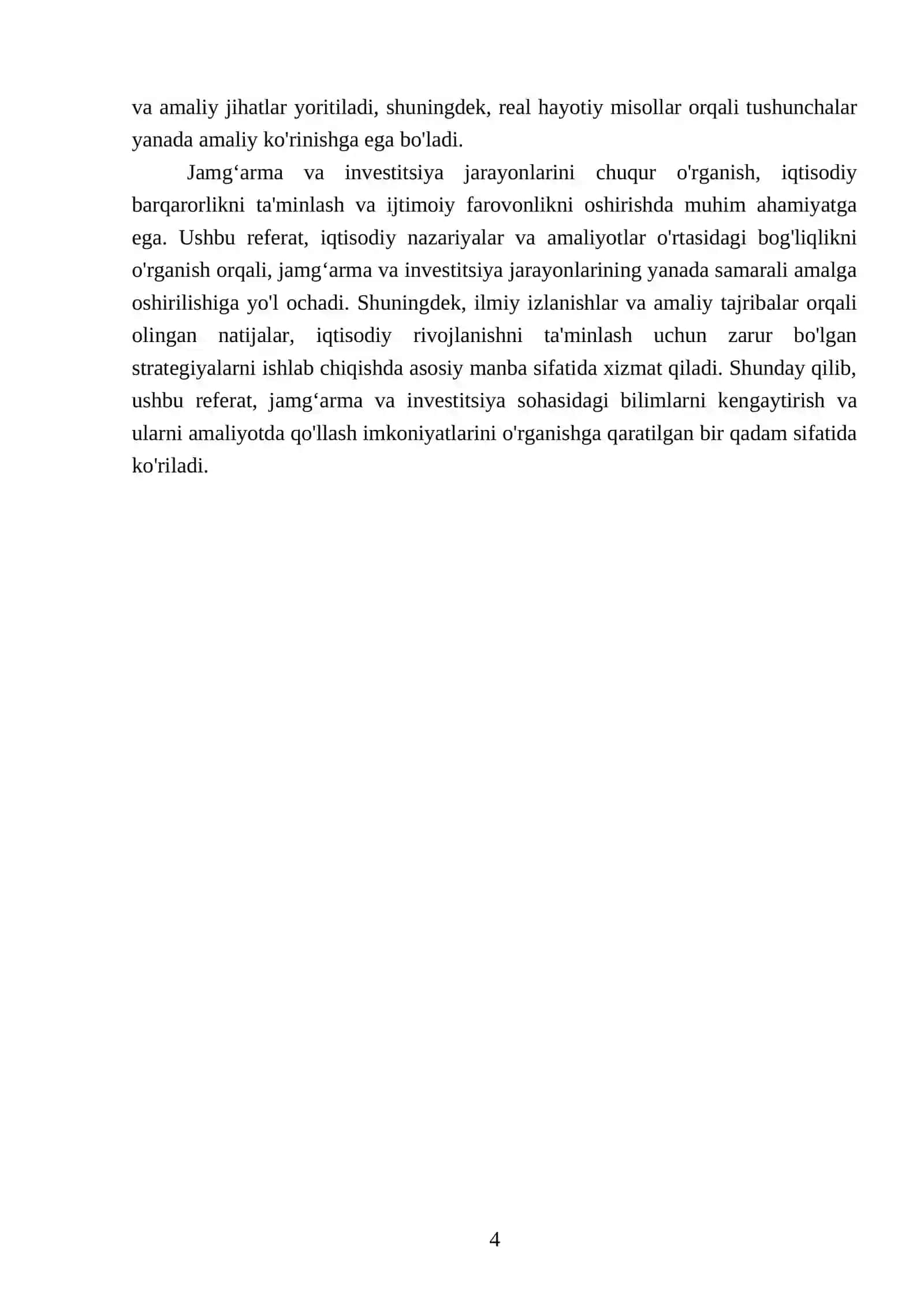 Jamgʻarma va investitsiya 4