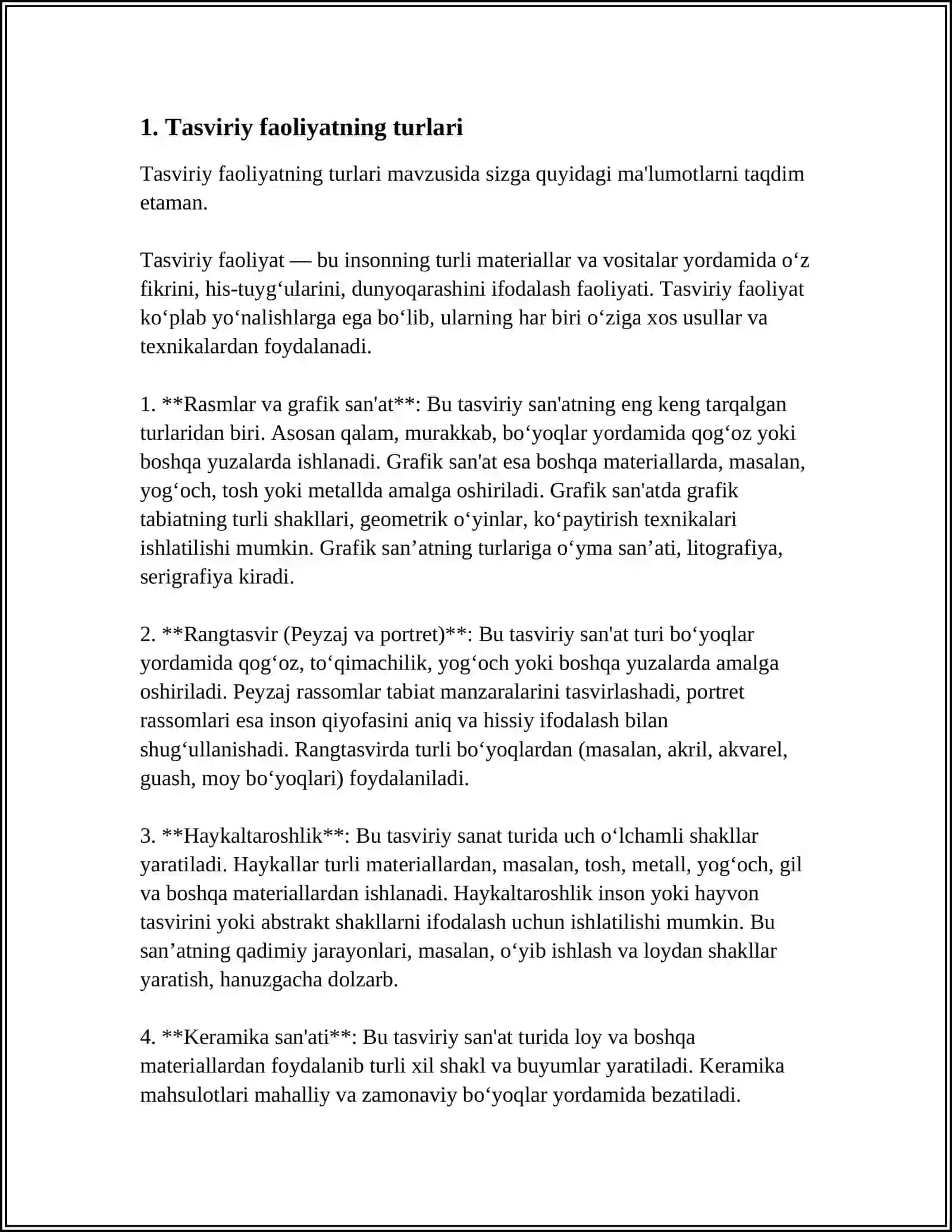 TASVIRIY FAOLIYATGA OʻRGATISHNING METOD VA USULLARI 4