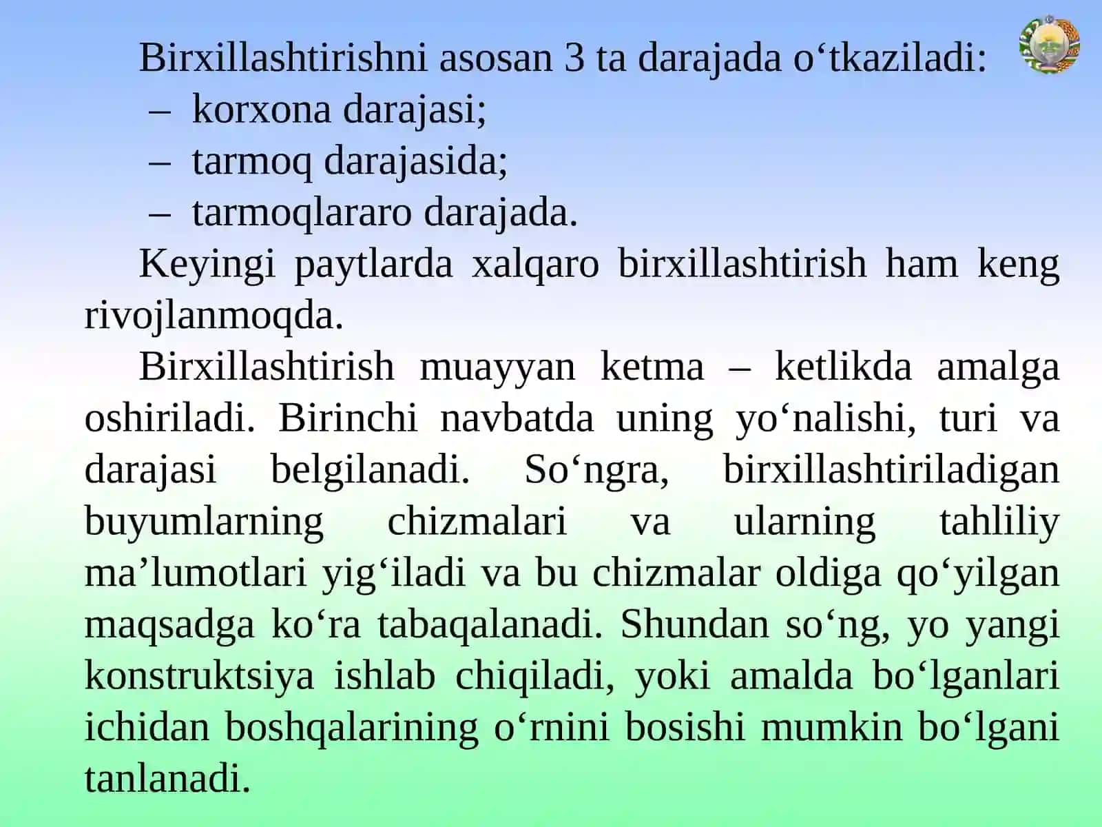Standart toifalari va turlari 4