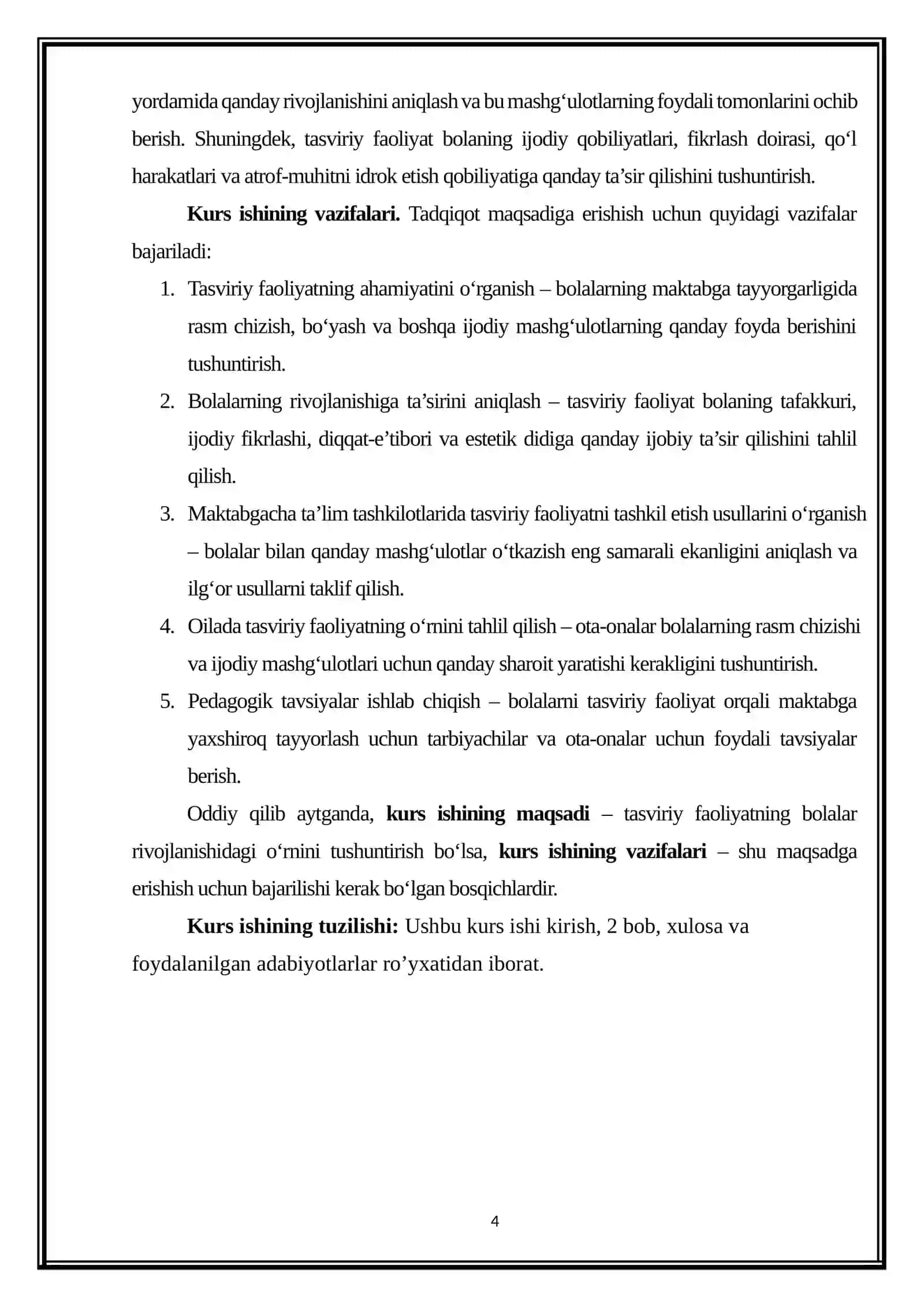 TASVIRIY FAOLIYAT MASHG‘ULOTLARIDA BOLANI MAKTABGA TAYYORLASH 4