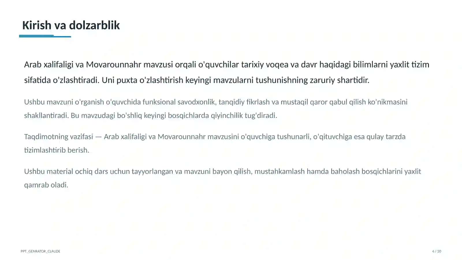 Arab xalifaligi va Movarounnahr (7-sinf) 4